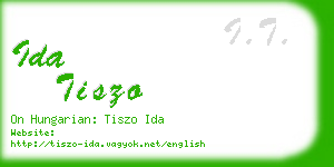 ida tiszo business card